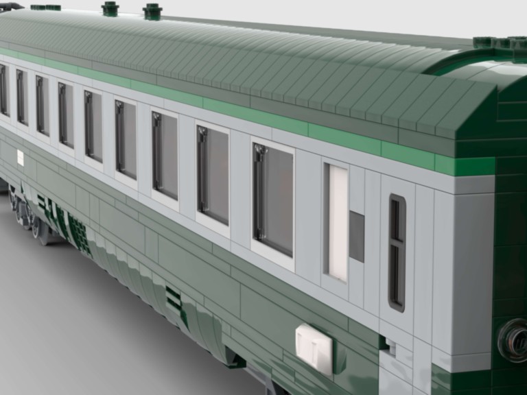 Plan de construction Wagon UIC 2ème classe de la SNCF - vert gris