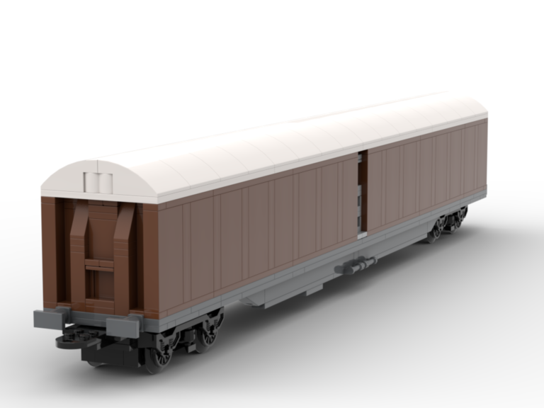 Plan de construction wagon SNCF EVS-SNAV2 brun toit blanc