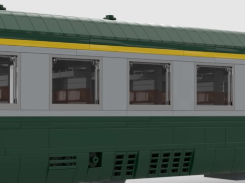Plan de construction Wagon UIC 1ère classe de la SNCF - vert gris