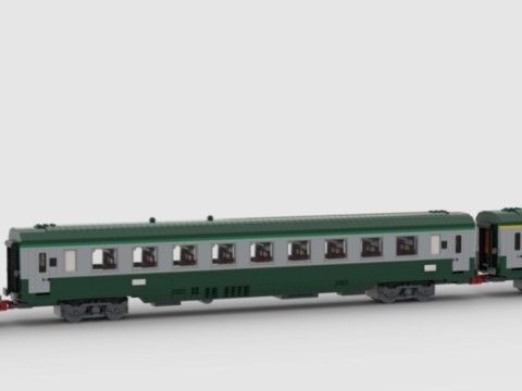 Plan de construction Wagon UIC 2ème classe de la SNCF - vert gris