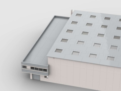 Plan de construction MOC d'un bâtiment industriel