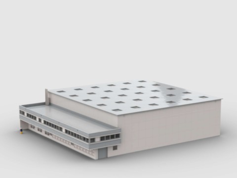 Plan de construction MOC d'un bâtiment industriel