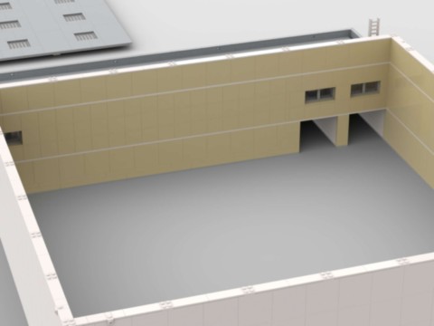 Plan de construction MOC d'un bâtiment industriel