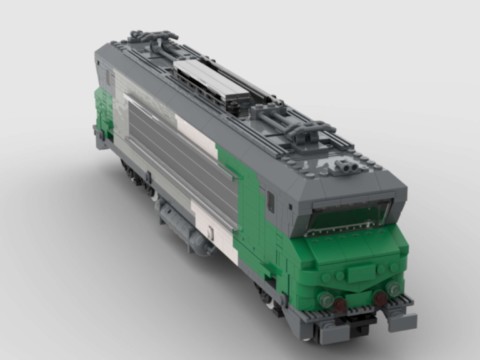 Plan MOC de la BB 7242 Vienne Fret de la SNCF