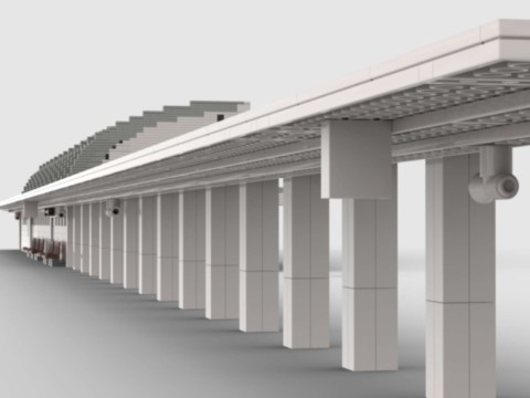 MOC - plan de construction de la gare de Laon