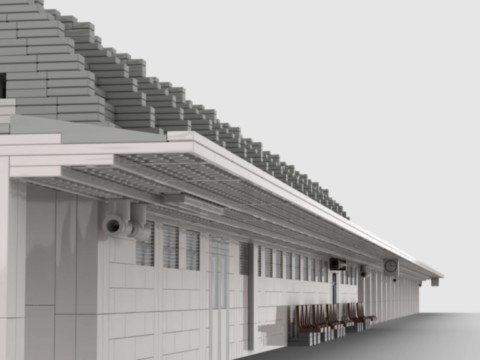 MOC - plan de construction de la gare de Laon