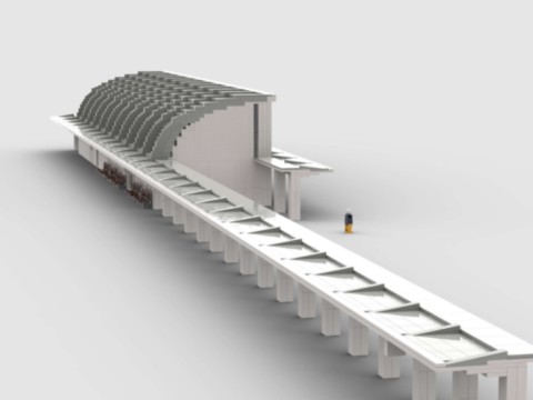 MOC - plan de construction de la gare de Laon