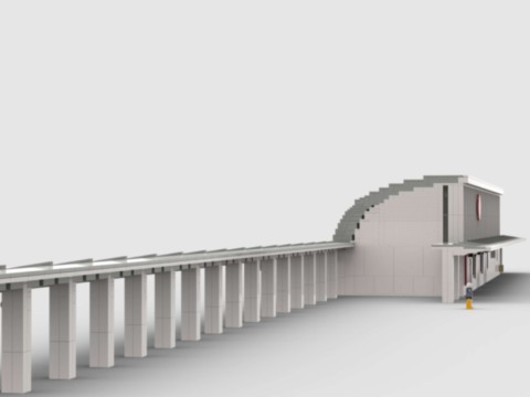 MOC - plan de construction de la gare de Laon