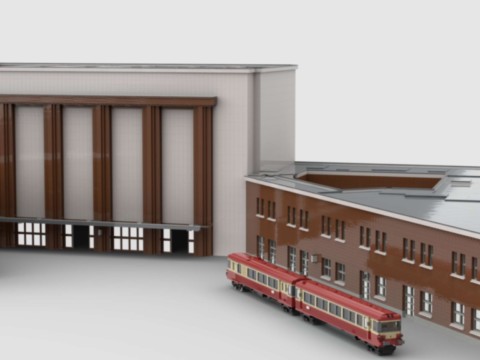 Plan de construction MOC de la gare SNCF du Havre