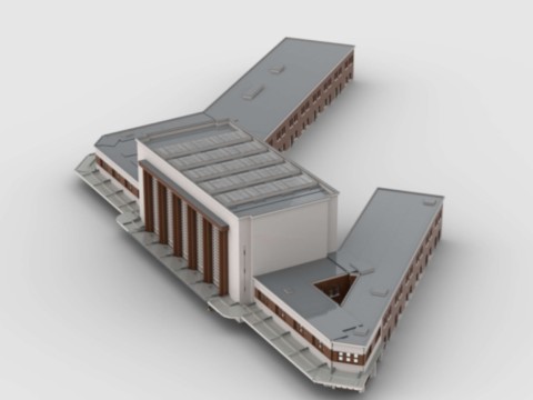 Plan de construction MOC du bâtiment voyageur de la Gare du Havre