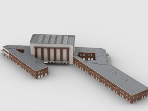 Plan de construction MOC du bâtiment voyageur de la Gare du Havre