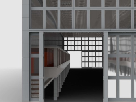 Plan de construction MOC d'un atelier de maintenance des trains SNCF d'Amiens - version avec aménagements