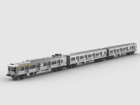 Train de banlieue inox Z6100 - "petit gris" - SNCF - rame complète