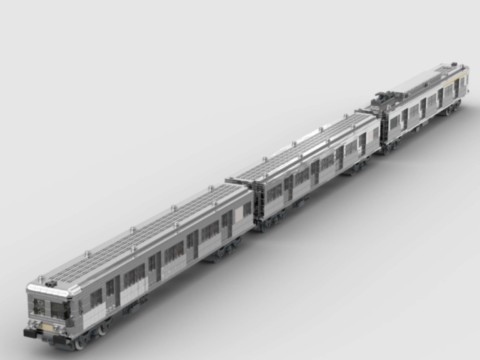Train de banlieue inox Z6100 - "petit gris" - SNCF - rame complète