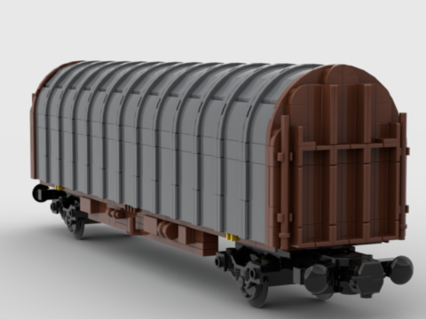 Plan de construction wagon plat bâché série Kil de la SNCF version d'origine