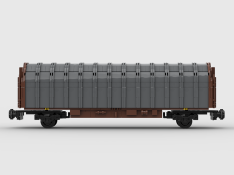 Plan de construction wagon plat bâché série Kil de la SNCF version d'origine