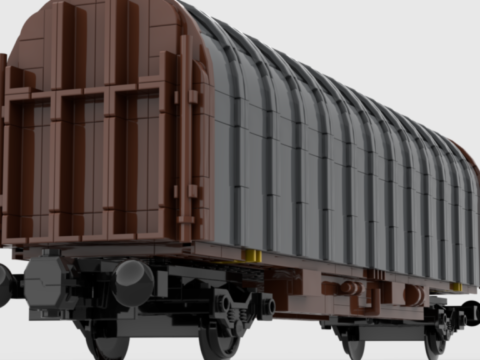Plan de construction wagon plat bâché série Kil de la SNCF version d'origine