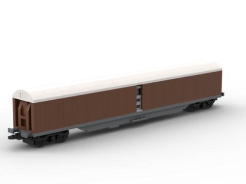 Plan de construction wagon SNCF EVS-SNAV2 brun toit blanc