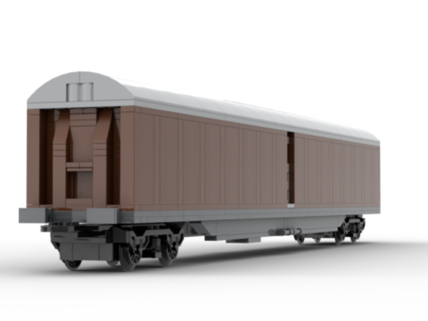 Plan de construction wagon SNCF EVS-SNAV2 brun toit gris