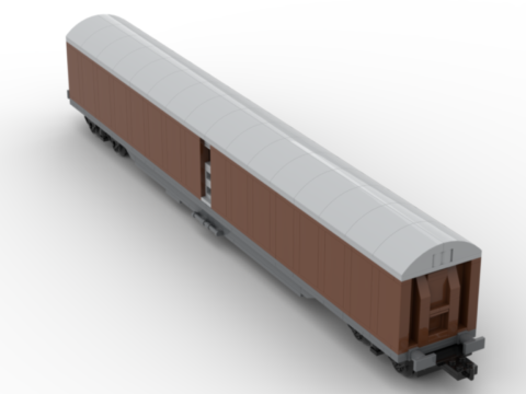 Plan de construction wagon SNCF EVS-SNAV2 brun toit gris